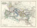 digital image download of historical antique map of Roman Empire in 330